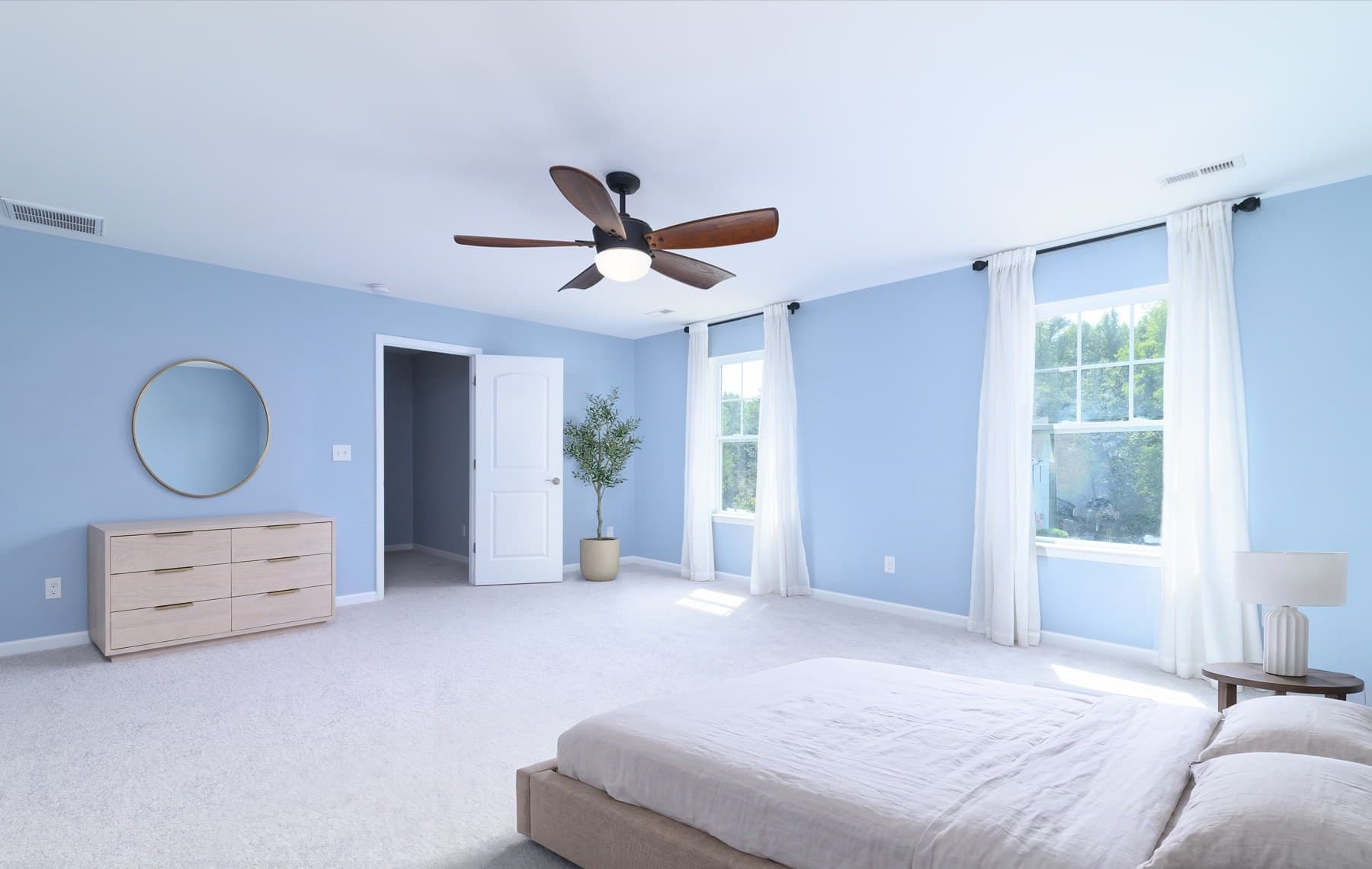 Primary bedroom, Indian Land, virtually staged